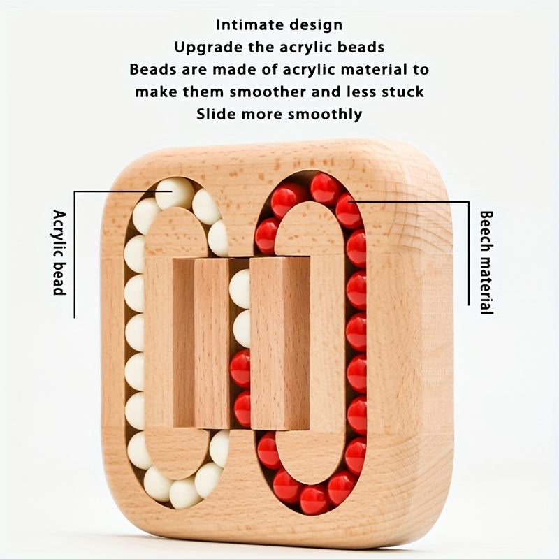 Wooden Flat Roller Ball Kongming Lock Educational Toy