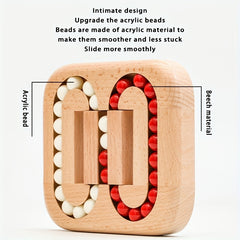 Wooden Flat Roller Ball Kongming Lock Educational Toy