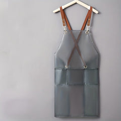 TPU Transparent Apron with Pockets & Stain Resistant Halter Apron