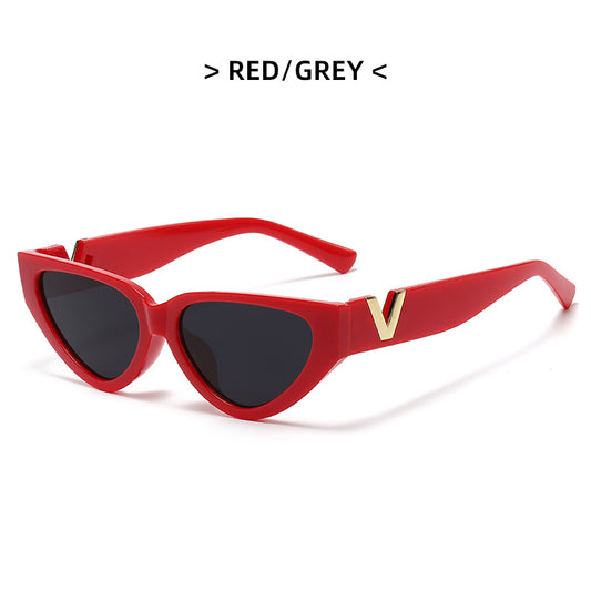 Cat Eye Small Frame Sunglasses for Women Sun Protection Lenses