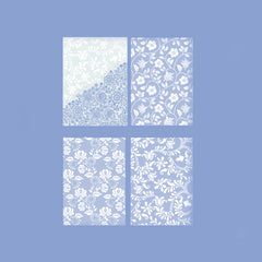 6-Piece Retro DIY Decor Sticker Set with Lace & Love Song Designs
