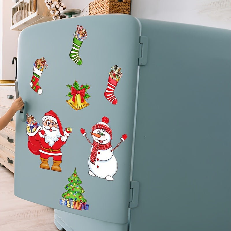 Christmas Garage Door Stickers Cartoon Car Body Magnetic Suction Decor