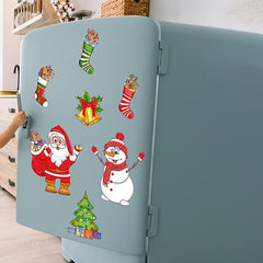 Christmas Garage Door Stickers Cartoon Car Body Magnetic Suction Decor