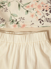 Floral Print Two Piece Set Top & Pants Outfit