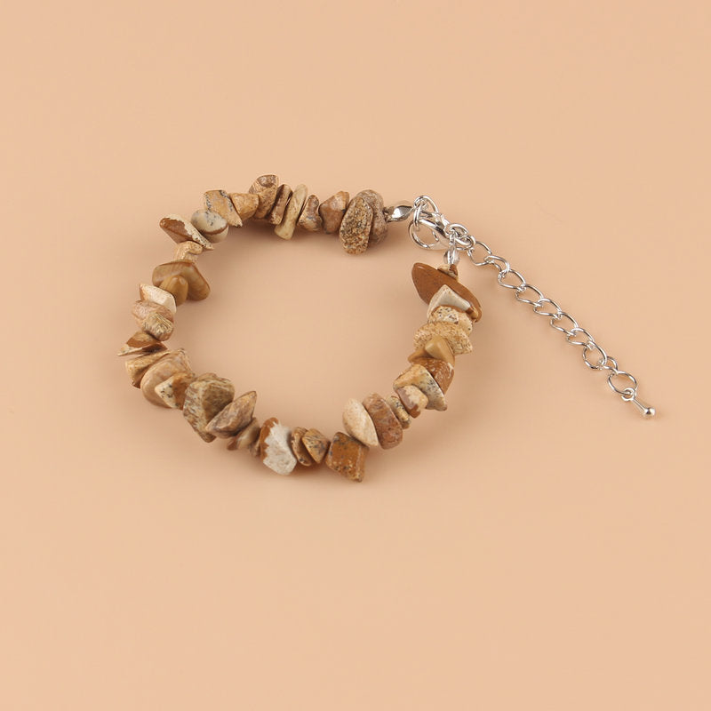 Natural Stone Bracelet Crystal Healing Chip Chain Bracelets