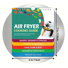 Air Fryer Cheat Table Magnet Cooking Guide Booklet