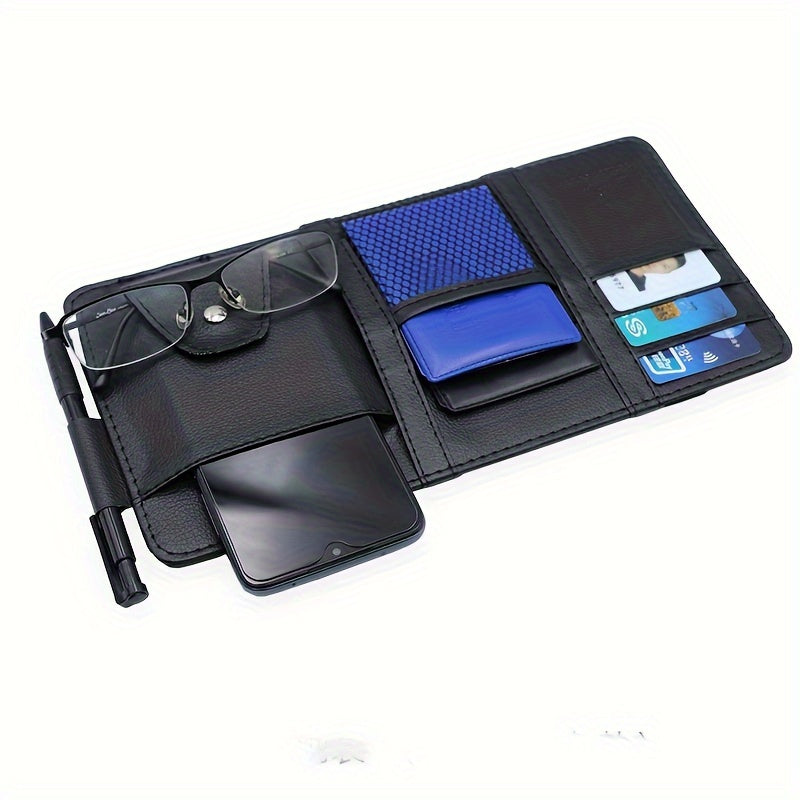 Car Sun Visor Organizer Pocket Sunglasses Holder