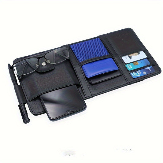 Car Sun Visor Organizer Pocket Sunglasses Holder