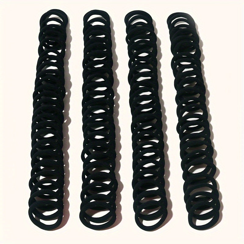 100pcs Non Slip Hair Tie Ponytail Holder Elastic Hair Accessory