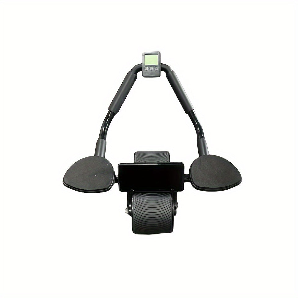 Automatic Ab Exercise Wheel with Timer & Elbow Support Pad