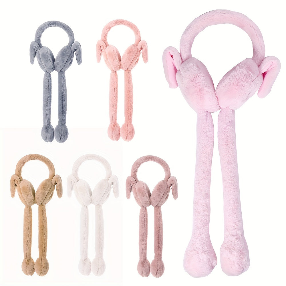 Rabbit Ears Plush Earmuffs for Women