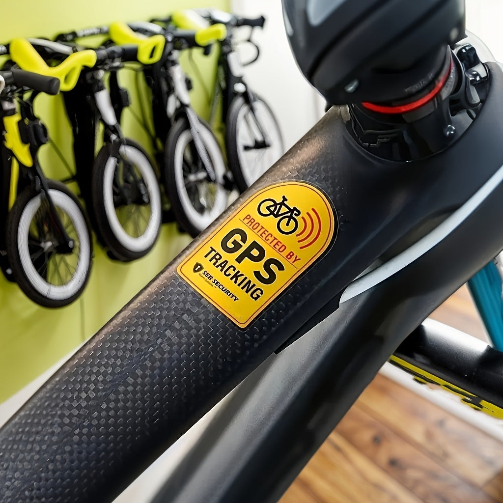 GPS Tracking Bicycle Sticker Glossy Finish Polyvinyl Chloride Label