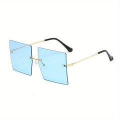 Oversized Polarized Sunglasses Rivet Decor UV400