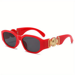 Vintage Rectangle Sunglasses Retro Hexagon Shades UV Protection