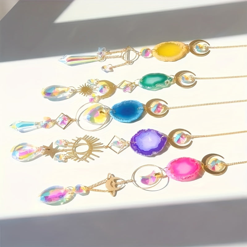 Crystal Sun Catcher Wind Chime Eye Decor Pendant Wedding Home Car Hanging