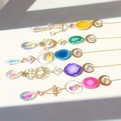 Crystal Sun Catcher Wind Chime Eye Decor Pendant Wedding Home Car Hanging