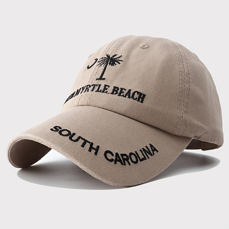 Coconut Tree Embroidery Baseball Cap Lightweight Coton Sports Hats