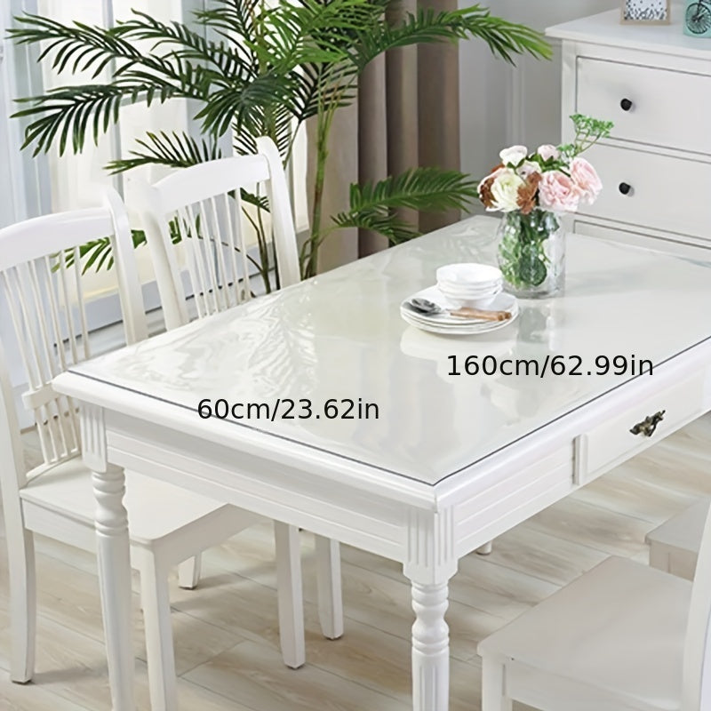 Clear PVC Table Top Protector  Rectangular Crystal Transparent Table Cloth