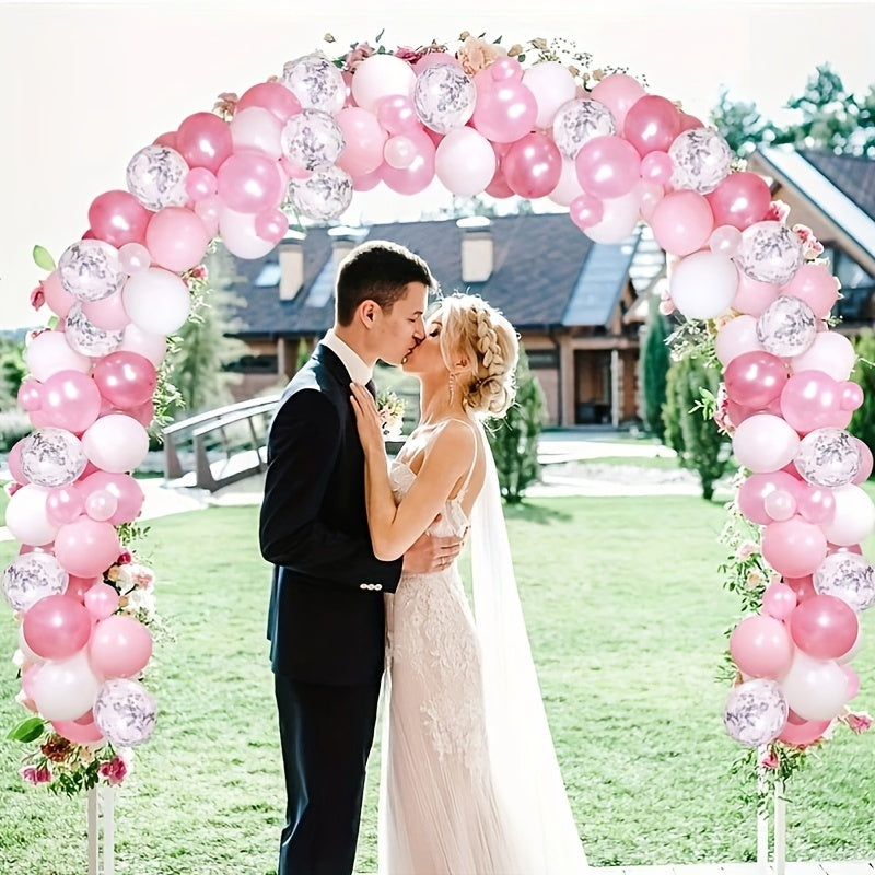 111pcs Silver Confetti Latex Balloons, Wedding & Birthday Party Decor
