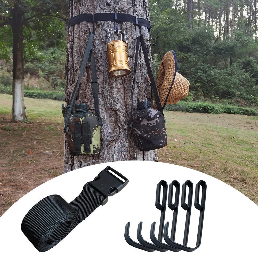 1pc Strap 4 Single Hook Tree Equipment Hooks Outdoor Camping Hooks