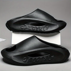 Men's Non Slip Platform Slides Soft Sole Cloud Slides Indoor Outdoor