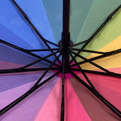 Rainbow Auto Folding Umbrella Windproof Sunshade UV Protection