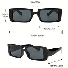 Square Frame Sunglasses Black Polarized Lens UV400