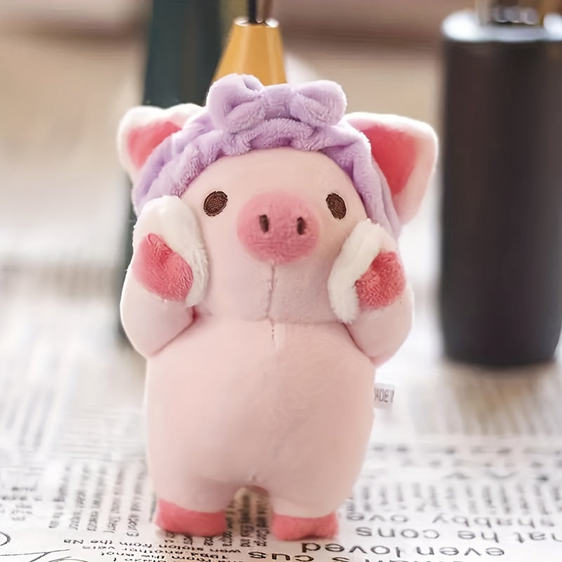 Pink Pig Plush Doll Keychain Backpack Pendant Christmas Gift