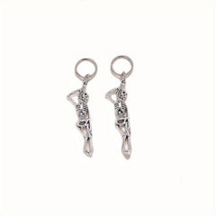 Gothic Style Hair Ring Charm Flame Snake Skeleton Pattern Dreadlock Braid Hair