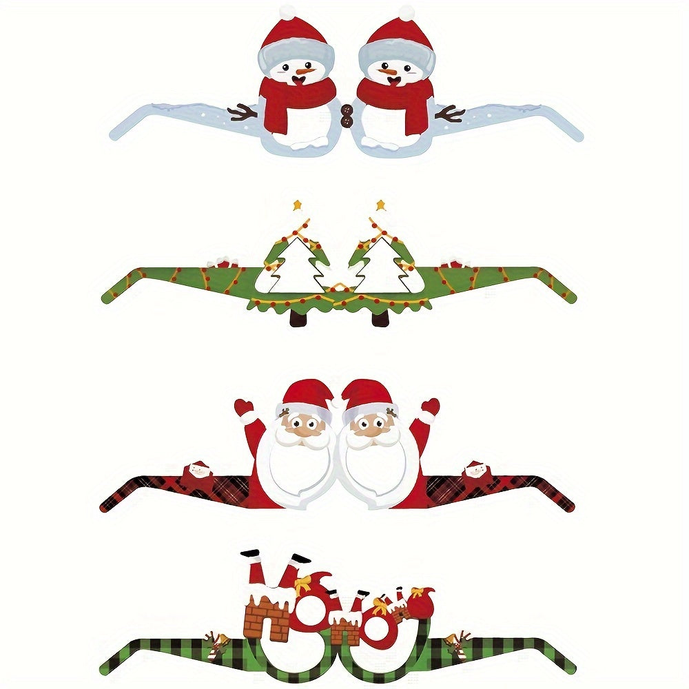 8pcs Christmas Party Glasses Festive Holiday Eyewear