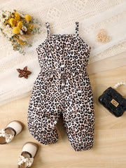 Leopard Graphic Romper for Baby Girls