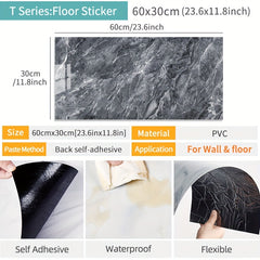 10pcs PVC Marble Floor Stickers Waterproof Bathroom Decals