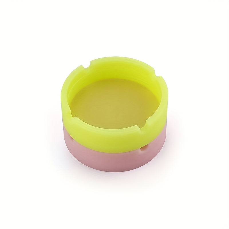 Silicone Luminous Ashtray High Temp Resistance Anti-fall Cigarette Accessory