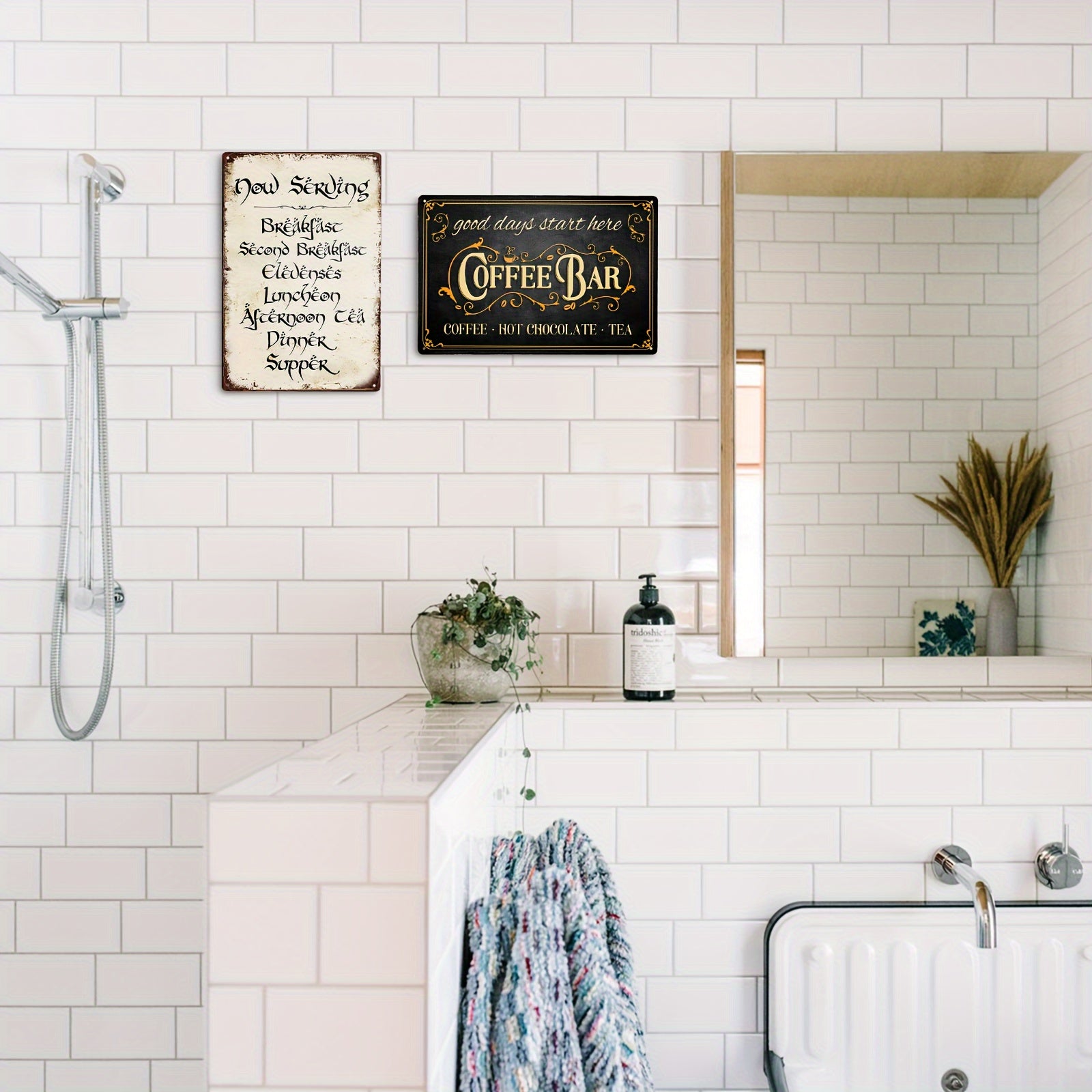 Vintage Style Funny Tin Sign Second Breakfast Kitchen Sign