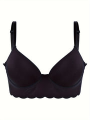 Scallop Trim T Shirt Bra Push Up Women's Lingerie