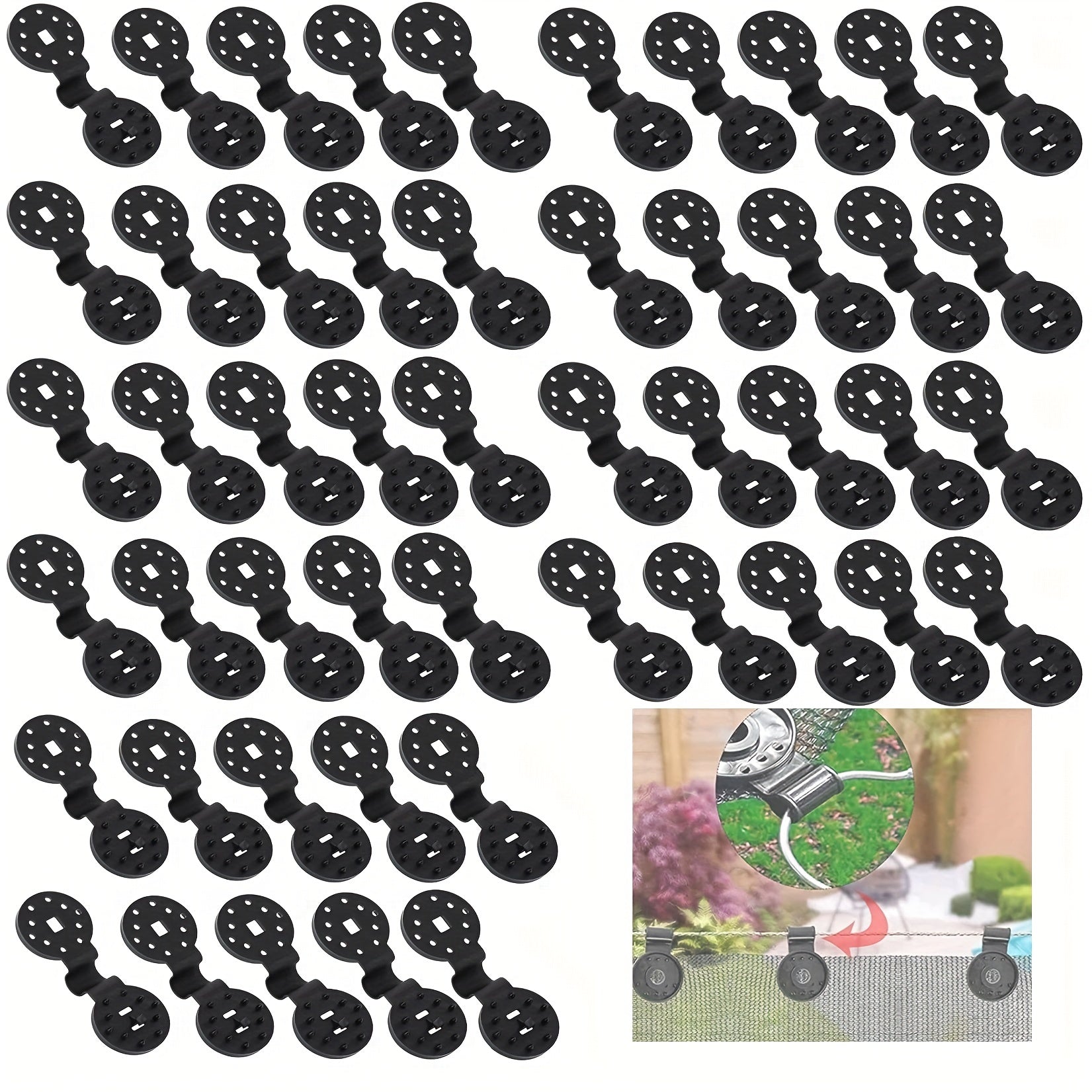 50pcs Large Shading Net Clip & Agricultural Film Fixing Clip