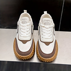 Colorblock Platform Sneakers Low Top Sports Shoes Casual Walking Shoes