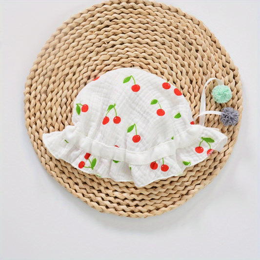 Baby Sunshade Cotton Gauze Fisherman Hat for Spring and Autumn