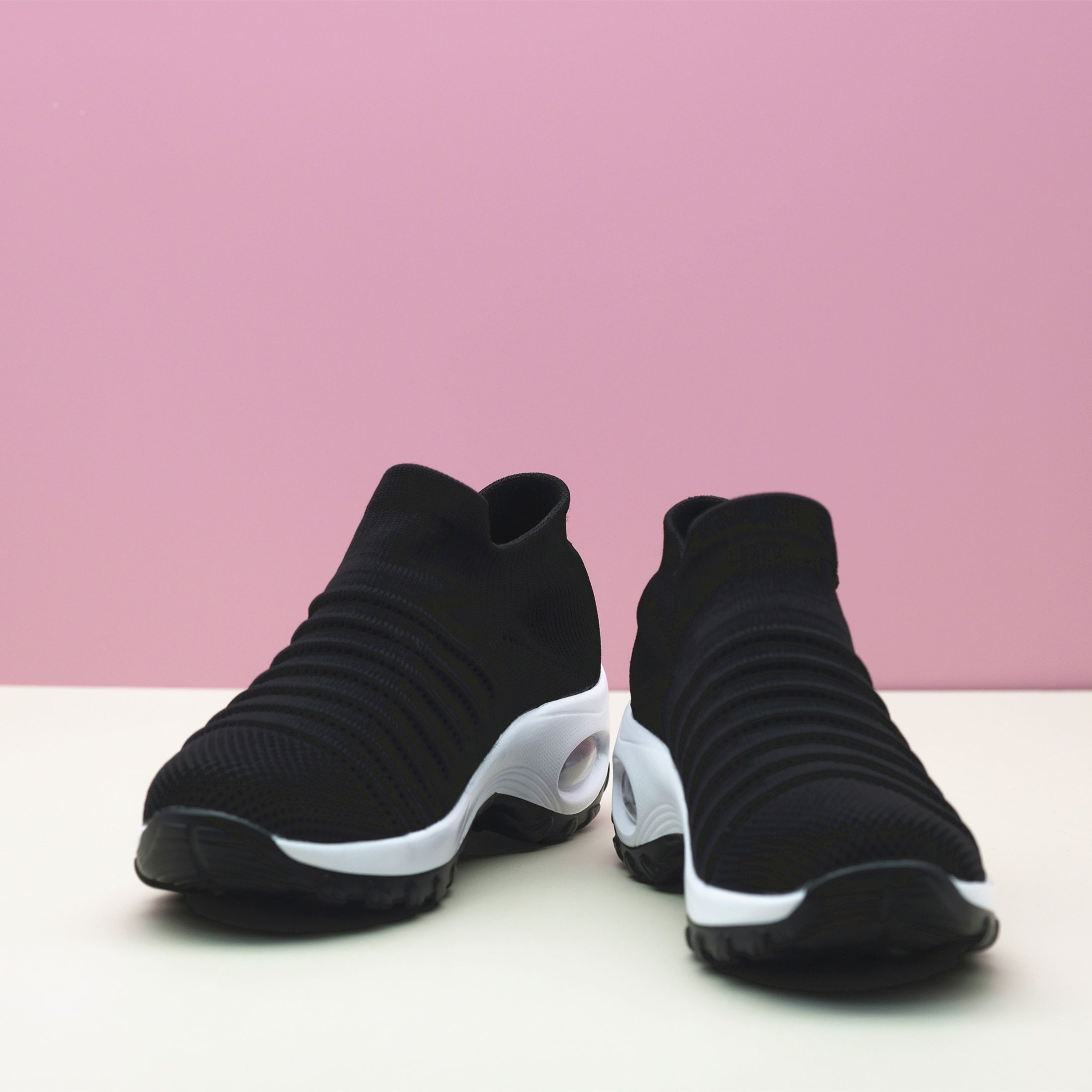 Women's Breathable Chunky Sneakers Slip On Low Top Outdoor Shoes