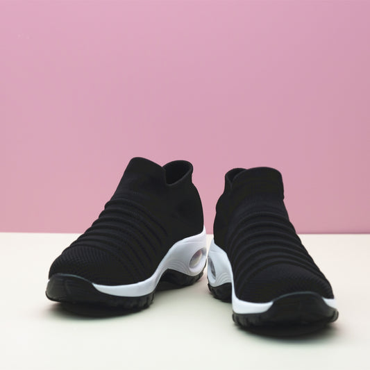 Women's Breathable Chunky Sneakers Slip On Low Top Outdoor Shoes