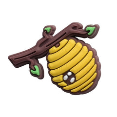 20pcs Honeybee Shoe Charms For Clogs Jibtz Sandals, PVC Shoe Accessories