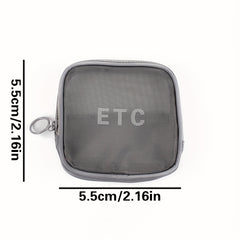 1PC Travel Storage Bag Makeup Toiletry Wash Mini Mesh Zipper Pouch