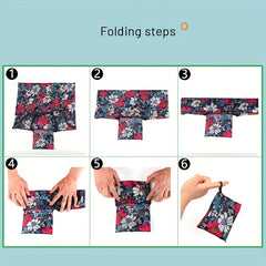 Foldable Storage Bag Cartoon Graphic Reusable Shopping Bag