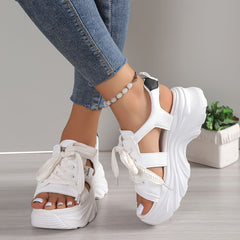 Women's Solid Thick Bottom Sandals Comfortable Open Toe