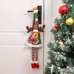3pcs Christmas Decorations Set Elk Santa Claus Curtains Tree Decorations