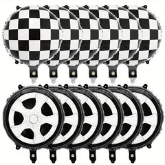 12pcs Race Car Birthday Party Supplies Balloons Set