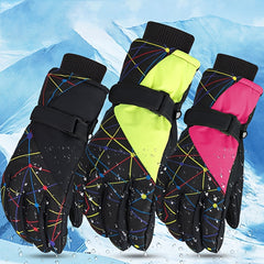 Kids Skiing Gloves Waterproof Windproof Snowboard Gloves