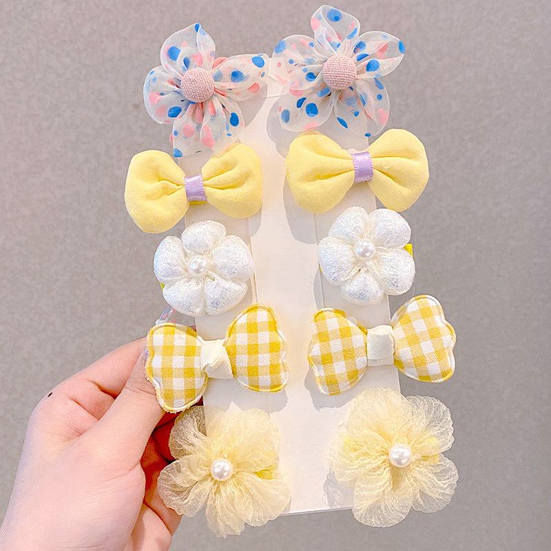 10pcs Flower Hair Clips for Girls