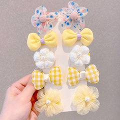 10pcs Flower Hair Clips for Girls