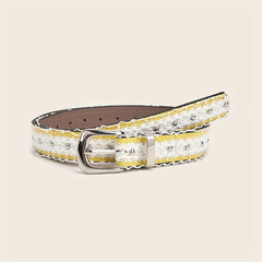 Stylish PU Leather Rivet Belt Classic Pin Buckle Jeans Pants Belts For Women